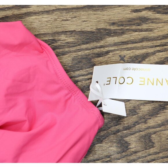 Anne Cole Womens Surplice Underwire Tankini Swim Top Pink Glow 36DD/38D - Picture 3 of 7